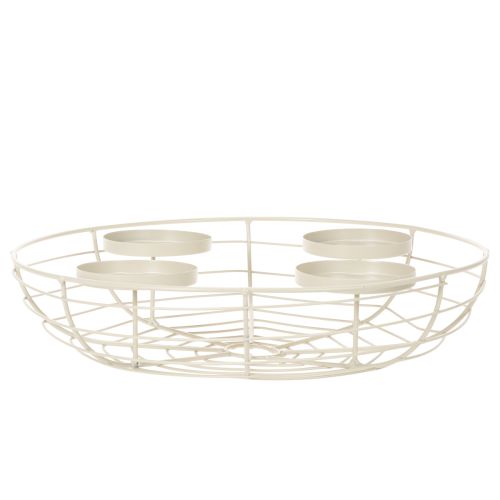 Portacandele rotondo per corona d'Avvento, adatto per quattro lumini o candele, 35 cm | Floristik24.it