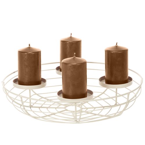 Portacandele rotondo per corona d'Avvento, adatto per quattro lumini o candele, 35 cm | Floristik24.it