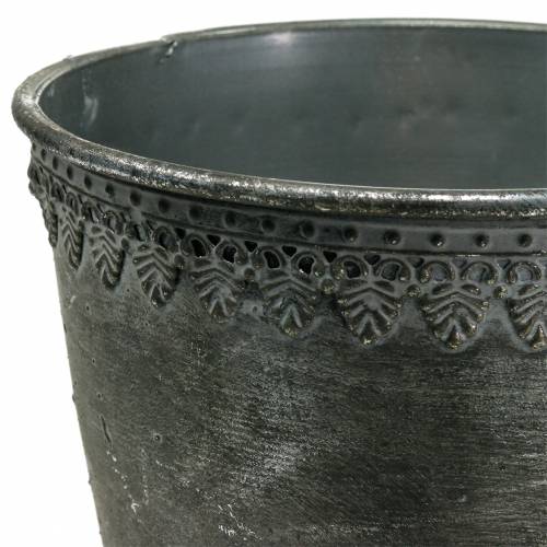 Floristik24 Coppa in metallo argento antico H26cm Ø17cm