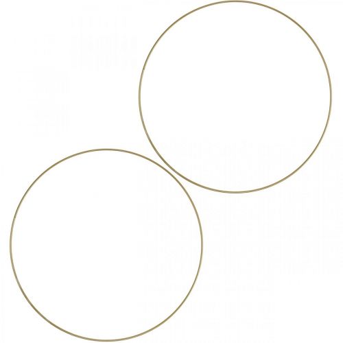 Floristik24 Anello decorativo ad anello in metallo Anello Scandi ad anello decorativo oro Ø 25,5 cm 6 pz