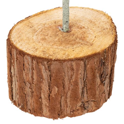 Anello decorativo in metallo su supporto in legno per decorazione da tavola, 43 cm | Floristik24.it
