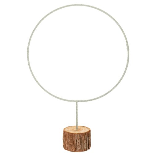 Anello rotondo decorativo su base in legno, in metallo, per fiori secchi, 52 cm acquistare | Floristik24.it