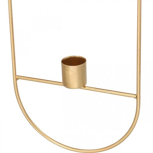 Floristik24 Portacandele per appendere metallo ovale dorato 13 × 30,5 cm 3 pezzi