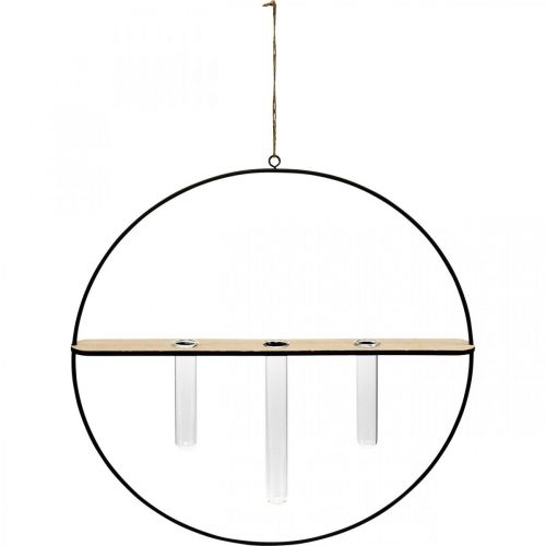 Floristik24 Anello decorativo da appendere con occhiali in metallo nero Ø35cm