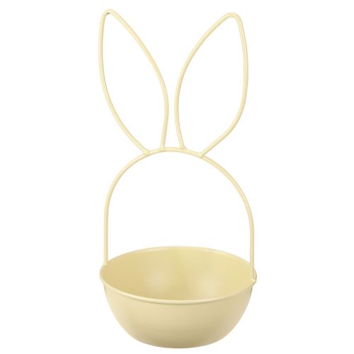 Prodotto Cestino pasquale con orecchie da coniglio, decorazione da tavola per Pasqua e risveglio primaverile, 34 cm, 1 set