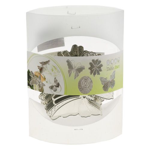 Floristik24 Farfalle in metallo argento 6,5 cm 25 pezzi