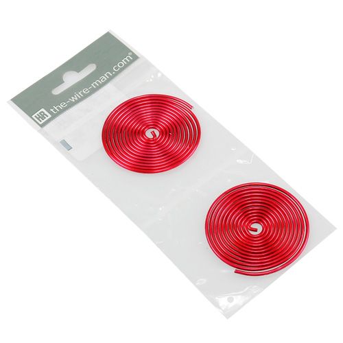 Floristik24 Vite per filo di alluminio vite in metallo rosso 2mm 120cm 2 pezzi