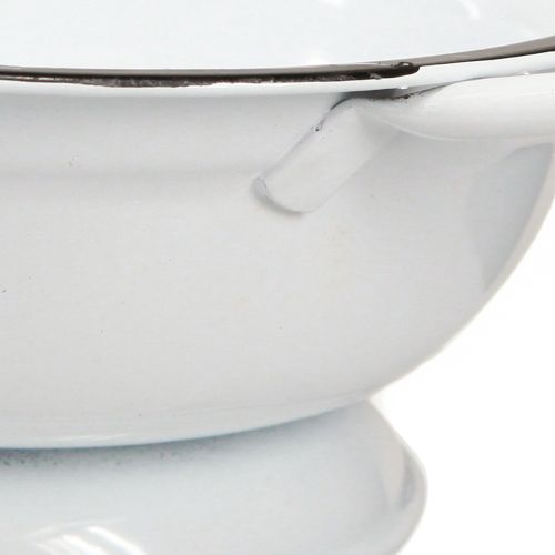 Prodotto Decorazione ciotola in metallo bianco nero Ø16,5cm H6,5cm 4pz