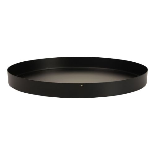 Vassoio decorativo in metallo vassoio portacandele rotondo nero Ø25cm