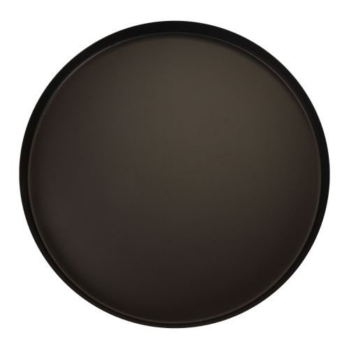 Prodotto Vassoio decorativo in metallo vassoio portacandele rotondo nero Ø25cm 2 pezzi