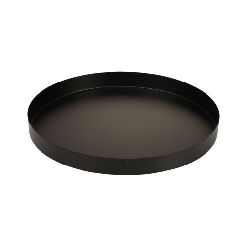 Floristik24 Vassoio in metallo portacandele rotondo nero Ø20cm H2,5cm 2 pezzi