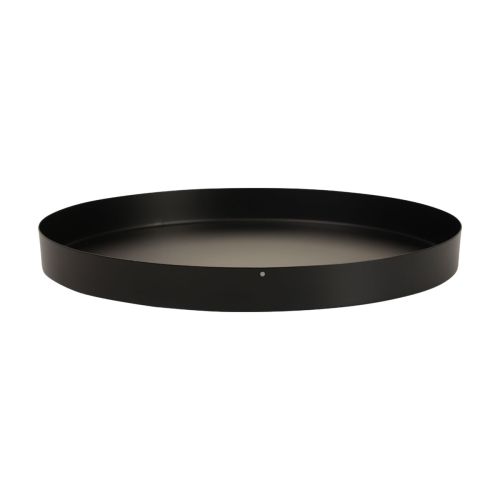 Floristik24 Vassoio in metallo portacandele rotondo nero Ø20cm H2,5cm 2 pezzi