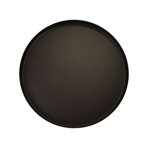 Vassoio in metallo portacandele rotondo nero Ø20cm H2,5cm 2 pezzi | Floristik24.it