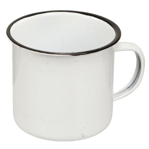 Prodotto Tazza in metallo Tazza per piante Metallo Bianco Nero Ø9cm 4pz