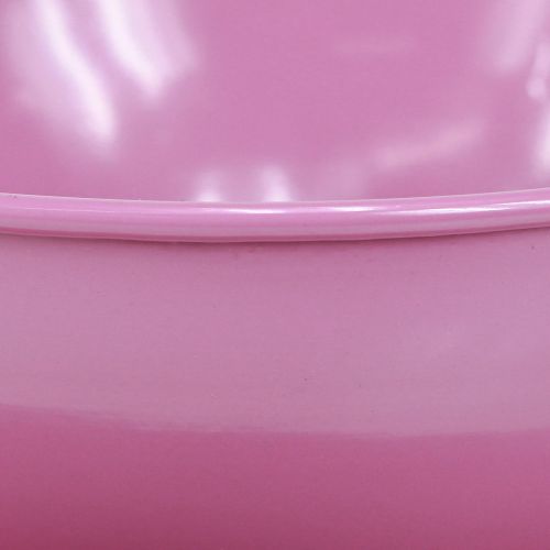 Prodotto Tazza in metallo Ø16cm H9cm tazza decorativa con piattino rosa 2 pezzi