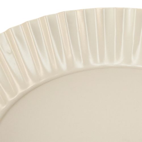 Prodotto Piastra metallica grigia retrò decorativa con base in metallo Ø24cm 2 pezzi