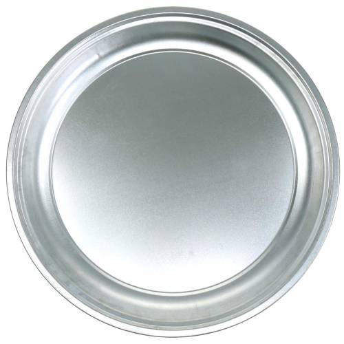Prodotto Piastra metallica basic argento lucido Ø45,5 cm H4 cm