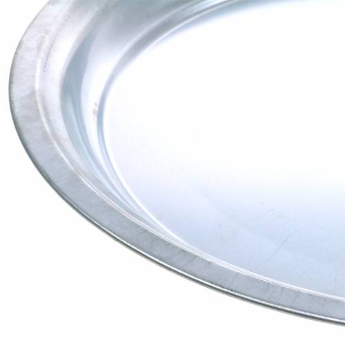Prodotto Piastra metallica basic argento lucido Ø45,5 cm H4 cm