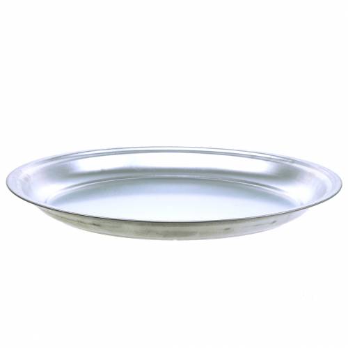 Prodotto Piastra metallica basic argento lucido Ø45,5 cm H4 cm