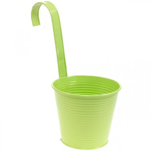 Floristik24 Vaso per piante da appendere, decorazione balcone, vaso da fiori verde Ø13,5cm