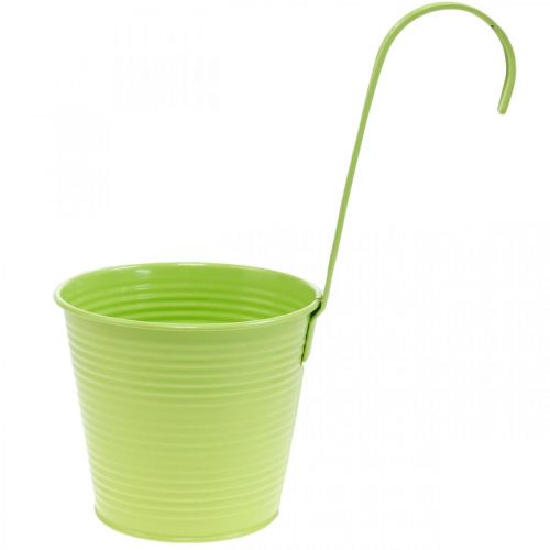 Floristik24 Vaso per piante da appendere, decorazione balcone, vaso da fiori verde Ø13,5cm