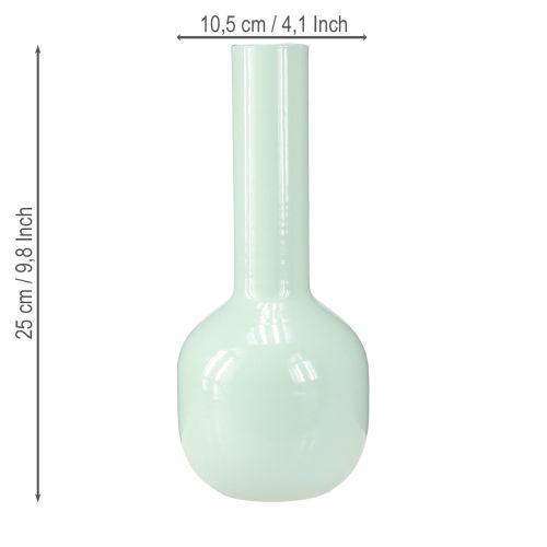 Prodotto Vaso in metallo Vaso smaltato in verde menta Ø10,5cm H25,5cm