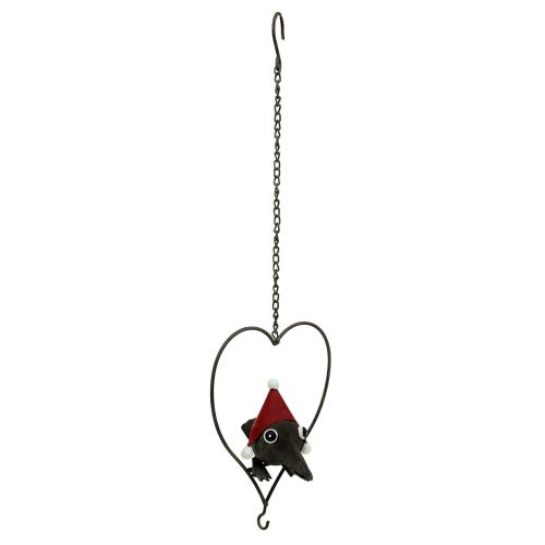 Floristik24 Appendiabiti Bird in the Heart Deco Metal Grigio 48cm