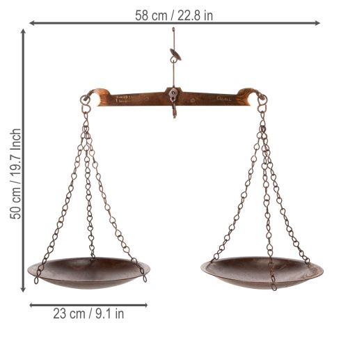 Prodotto Bilancia decorativa dal design nostalgico per la cucina e il soggiorno, stile vintage, 58 cm