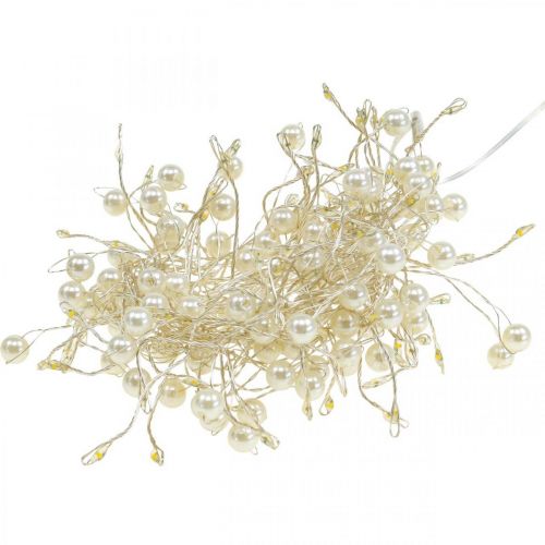 Prodotto Catena luminosa a grappolo LED indoor perline timer bianco caldo 1,2 m