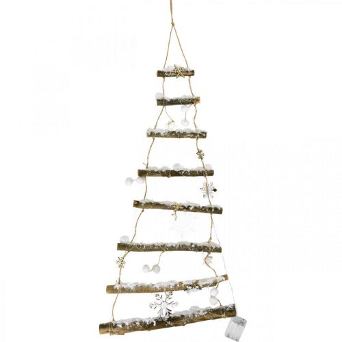 Floristik24 Albero decorativo per finestre con luci natalizie a LED H100×W45cm