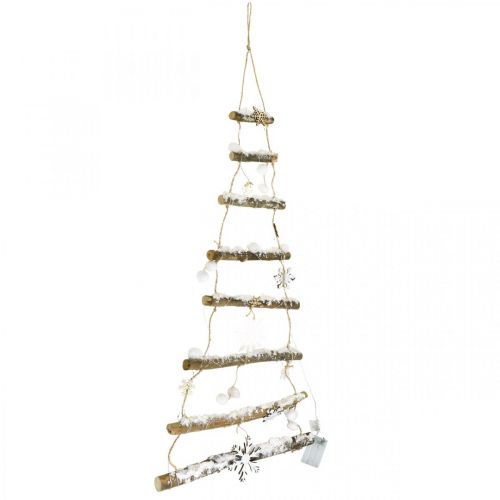Floristik24 Albero decorativo per finestre con luci natalizie a LED H100×W45cm