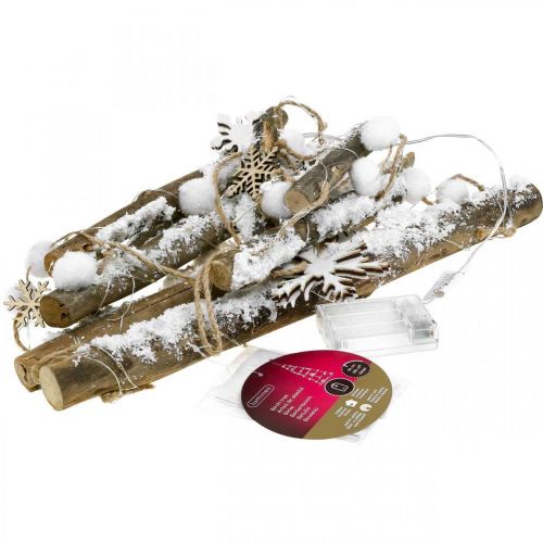 Floristik24 Albero decorativo per finestre con luci natalizie a LED H100×W45cm