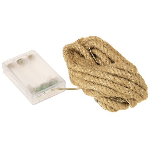 Floristik24 Catena luminosa a micro LED con cavo per interni bianco caldo 390 cm