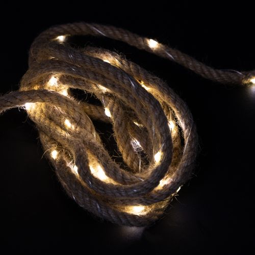 Floristik24 Catena luminosa a micro LED con cavo per interni bianco caldo 390 cm