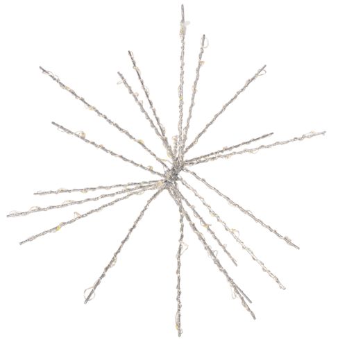 Stella polare decorativa a LED, luce bianca calda, con timer, per esterni, 29 cm