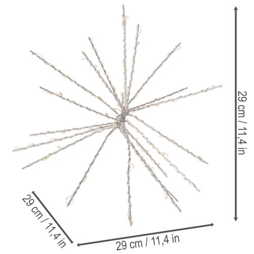 Stella polare decorativa a LED, luce bianca calda, con timer, per esterni, 29 cm | Floristik24.it