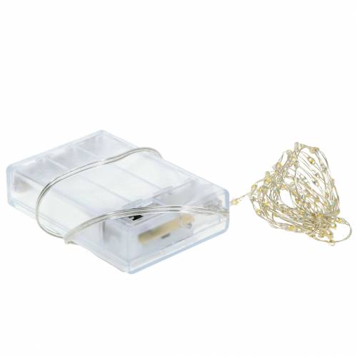 Prodotto Catena luminosa Filo luminoso a LED con batterie bianco caldo 100 1,59 m