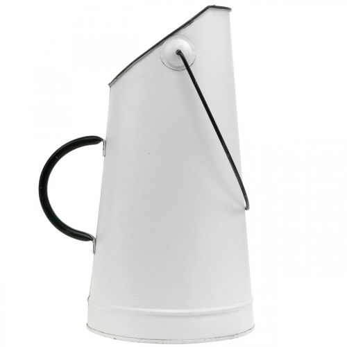 Prodotto Brocca in metallo Deco, bricco per il latte bianco, nero H30cm