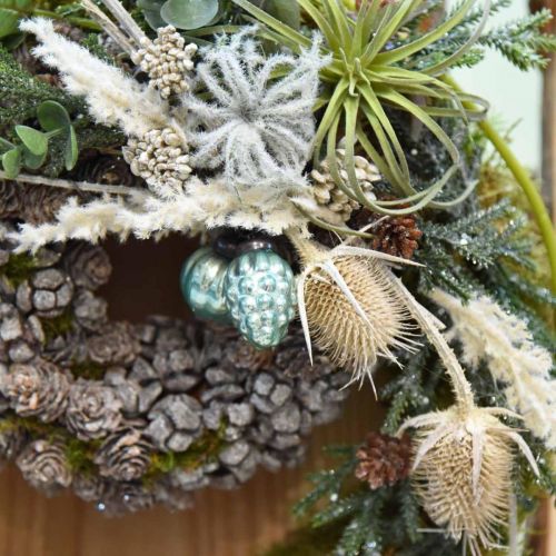 Floristik24 Mini mix di palline per albero di Natale, diamante / palla / cono, palline di vetro aspetto antico Ø3–3,5 cm H4,5–5,5 cm 9 pezzi