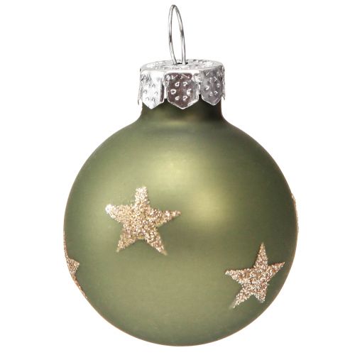 Prodotto Mini palline per albero di Natale in vetro verde oro Ø3cm 9 pz