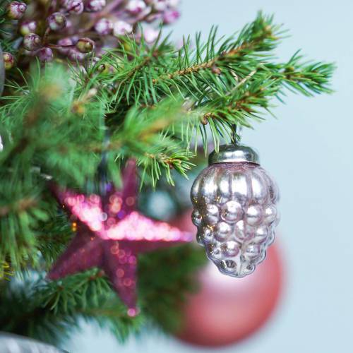 Prodotto Mini decorazioni per alberi di Natale mix 4,5 cm argento, rosa assortiti 10 pezzi