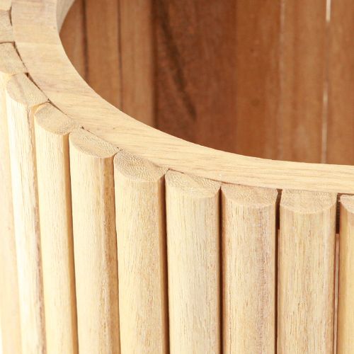 Prodotto Mini fioriera rialzata in legno ovale da giardino, 50×20 cm, altezza 40 cm