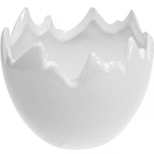 Floristik24 Mini vaso per piante guscio d&#39;uovo bianco Ø8cm H7cm 4pz