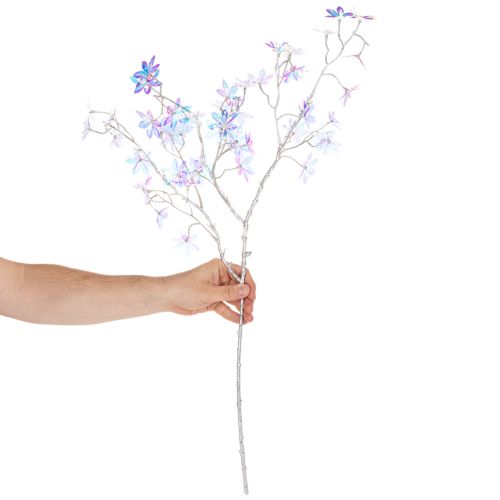 Ramo artificiale fiorito con fiori iridescenti, 80 cm | Floristik24.it