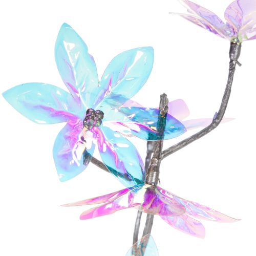 Ramo artificiale fiorito con fiori iridescenti, 80 cm | Floristik24.it