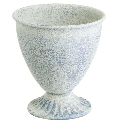Prodotto Mini trofeo vaso calice metallo bianco blu H11.5cm 2pz