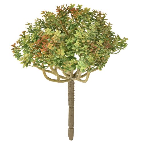 Mini pianta artificiale succulenta verde con stelo H23cm