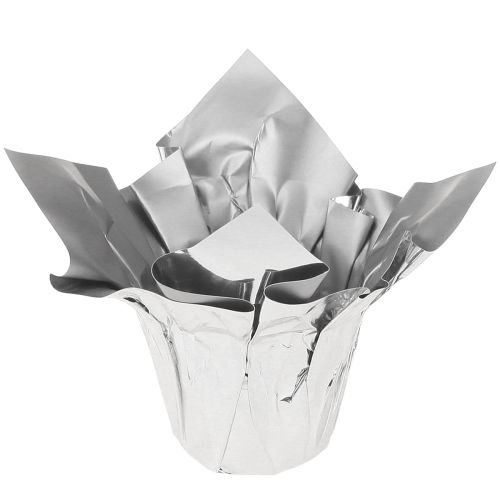 Prodotto Confezione regalo mini fioriera in argento Ø4,5 cm A7 cm 8 pz