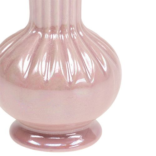 Floristik24 Mini vaso madreperla rosa Ø5cm H10cm 6pz