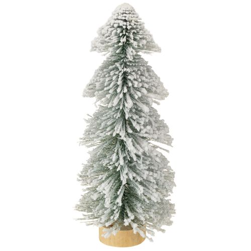 Mini albero di Natale a LED abete natalizio innevato 40cm